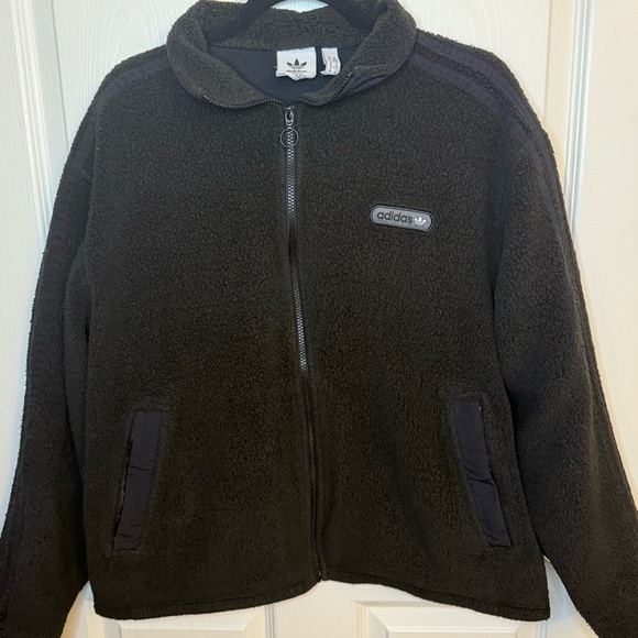 Adidas Originals SPRT Firebird Sherpa Track Jacket in black - Picture 2 of 4
